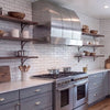 Box Custom Stainless Steel Range Hood with Riveted Straps