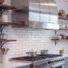 Box Custom Stainless Steel Range Hood with Riveted Straps