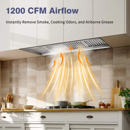 1200CFM airflow kitchen range hood insert