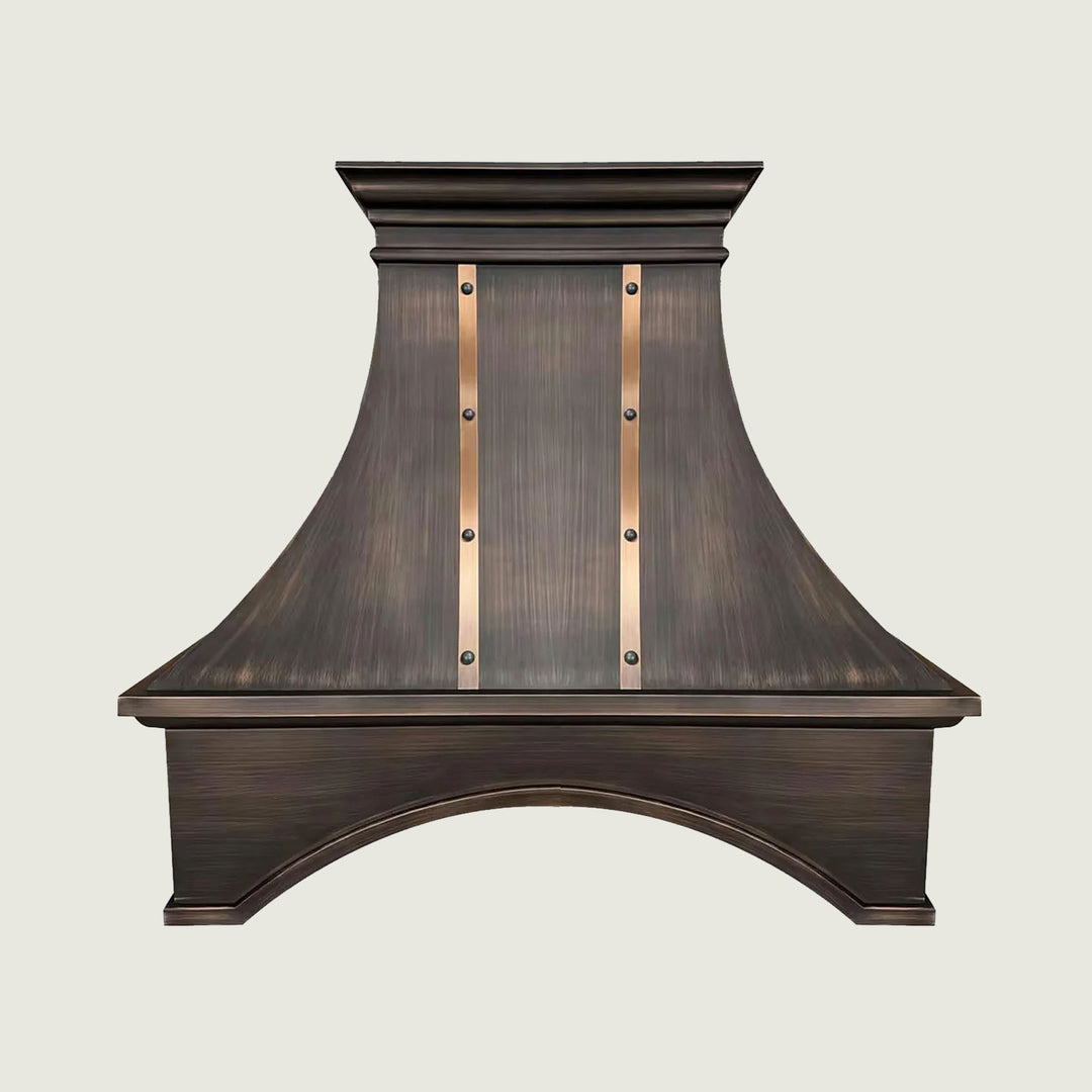 Custom Smooth Curved Copper Range Hood - CHCR01