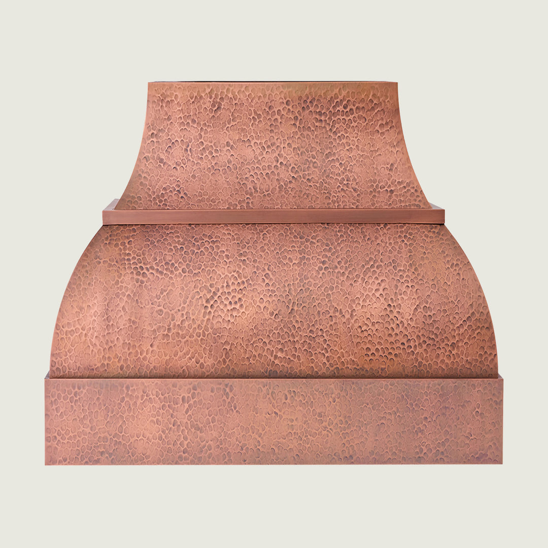 Custom Copper Double Bell Shape Range Hood - CHBE02
