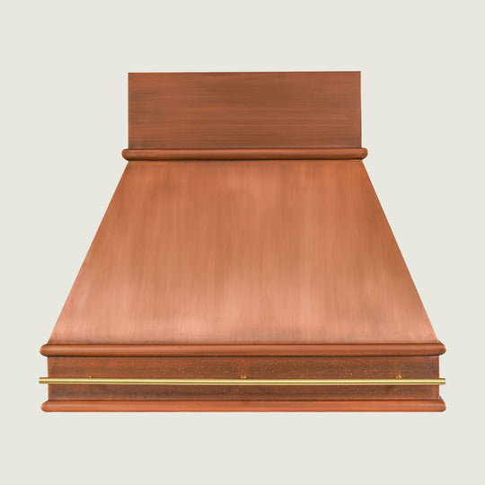 NAUXUS Custom Handcrafted Custom Kitchen Copper Range Hood Wall/Island Mount,  HCW920BC