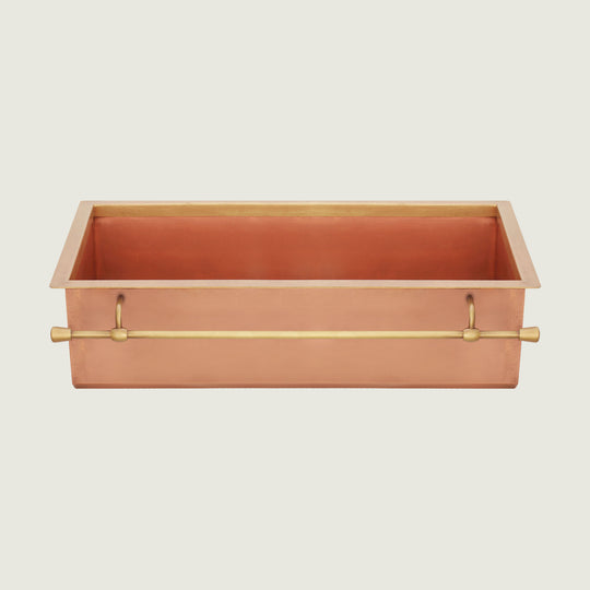 Nauxus Handmade Undermount Copper Kitchen Sink,  With Kitchen Basket Stainer , UDMK01-NX