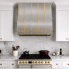 Box Custom Stainless Steel Range Hood with Brass Straps
