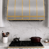 Box Custom Stainless Steel Range Hood with Brass Straps