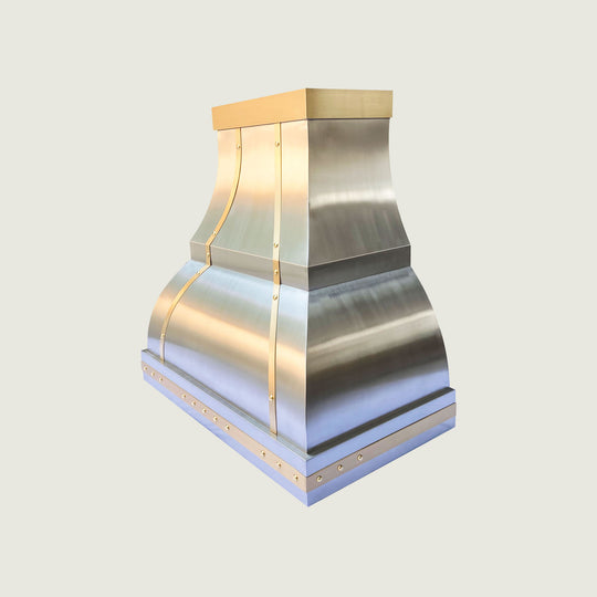 NAUXUS Handcrafted Stainless Steel Range Hood Wall/Island Mount, HSW41PBS-W