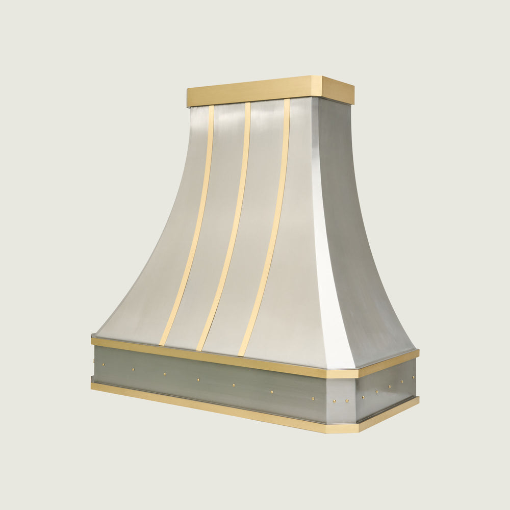 NAUXUS Handcrafted Stainless Steel Range Hood Wall/Island Mount - HSW33RC