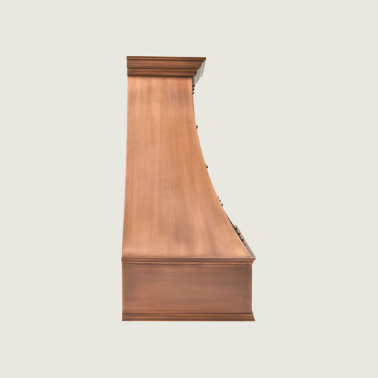 NAUXUS Handcrafted Copper Range Hood Wall/Island Mount,  HCW32SHC
