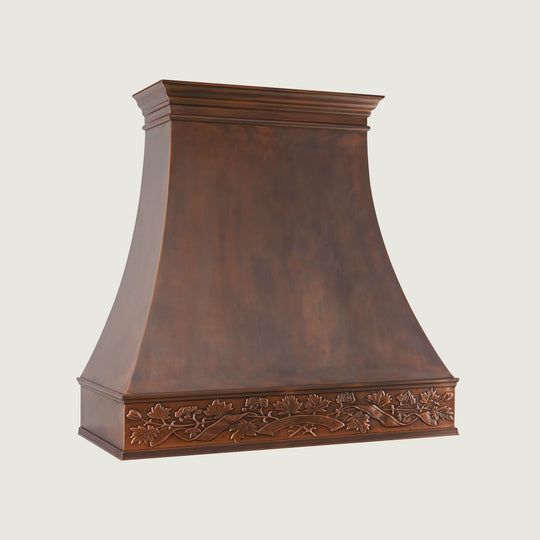 NAUXUS Handcrafted Copper Range Hood Wall/Island Mount,  HCW220C