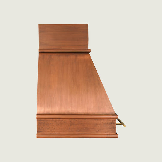 NAUXUS Custom Handcrafted Custom Kitchen Copper Range Hood Wall/Island Mount,  HCW920BC