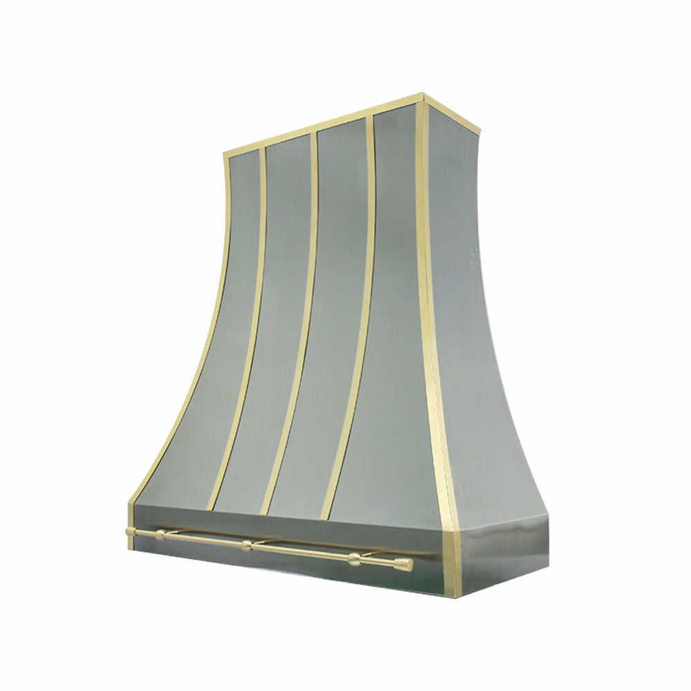 NAUXUS Handcrafted Stainless Steel Range Hood Wall/Island Mount - HSW41PT