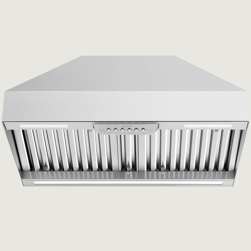 Nauxus Range Hood Insert 30 Inch,600 CFM Bulit-in Kitchen Vent Hood with 4 Speeds,Ultra-Quiet Duct Stove Hood 3CCT LED Lights and Dishwasher Safe Filters , NX-19IS-30