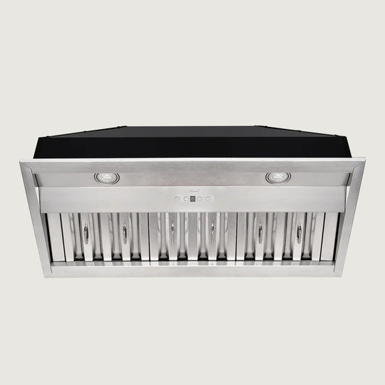 Nauxus 36" Range Hood Insert, Stainless Steel Kitchen Vent Hood with Dimmable LED Lights, 600CFM , NX-E90-36
