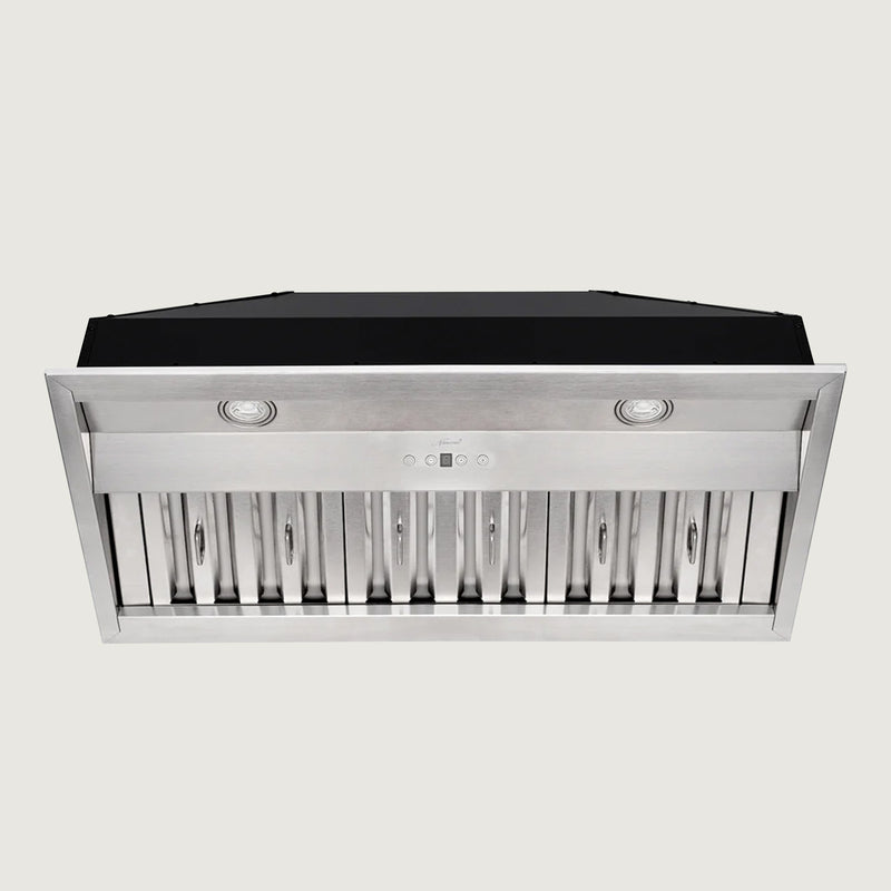 Nauxus 36" Range Hood Insert, Stainless Steel Kitchen Vent Hood with Dimmable LED Lights, 600CFM , NX-E90-36