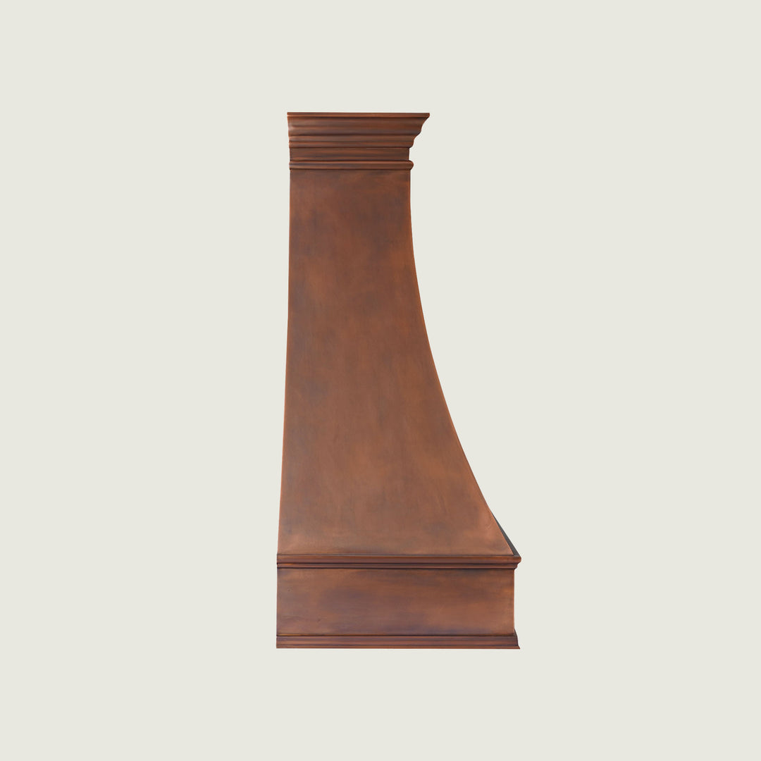 NAUXUS Handcrafted Copper Range Hood Wall/Island Mount,  HCW220C