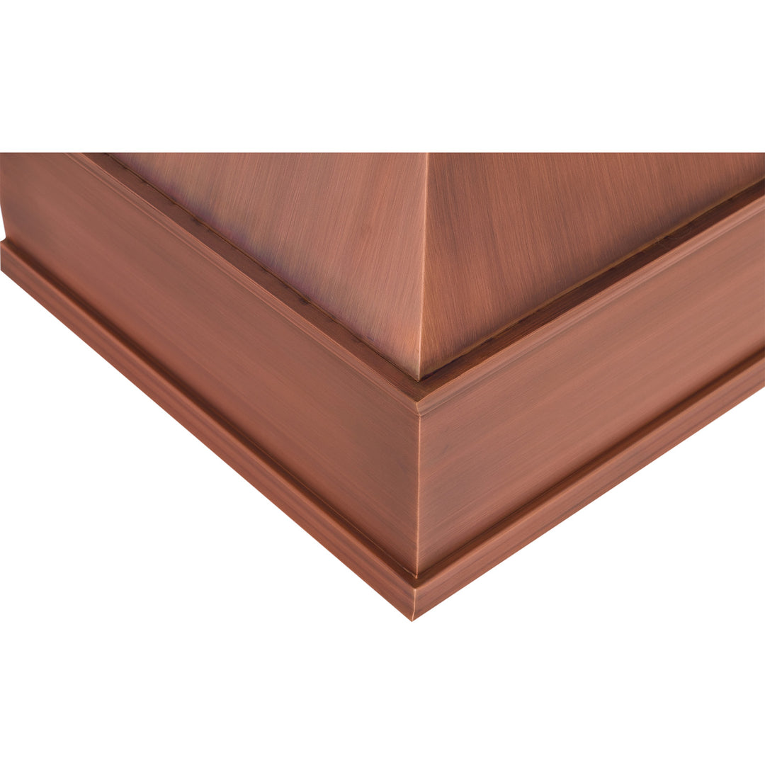 NAUXUS Handcrafted Copper Range Hood Wall/Island Mount,  HCW10T