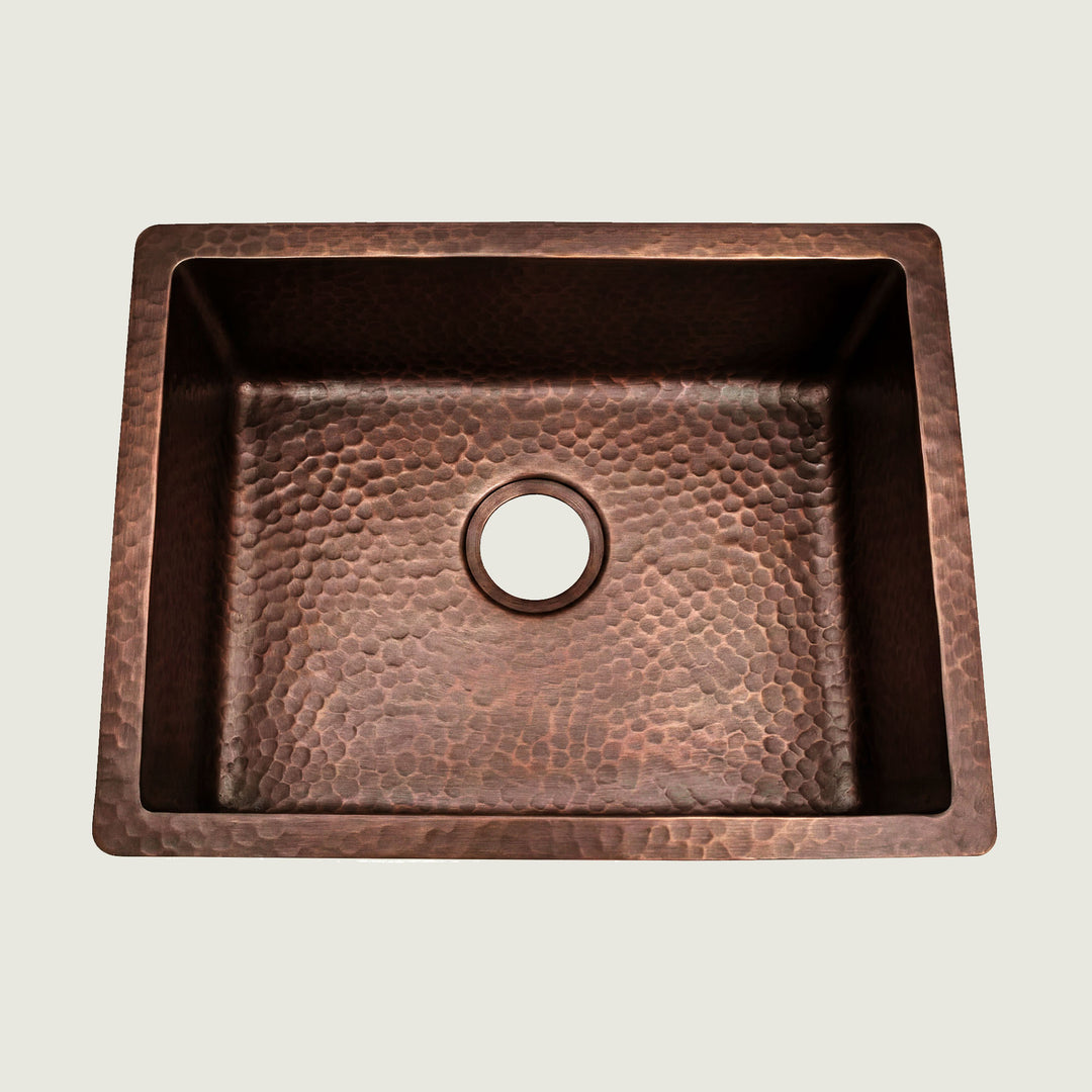 Nauxus Custom Handmade Undermount Copper Kitchen Sink, UDMK05-NX