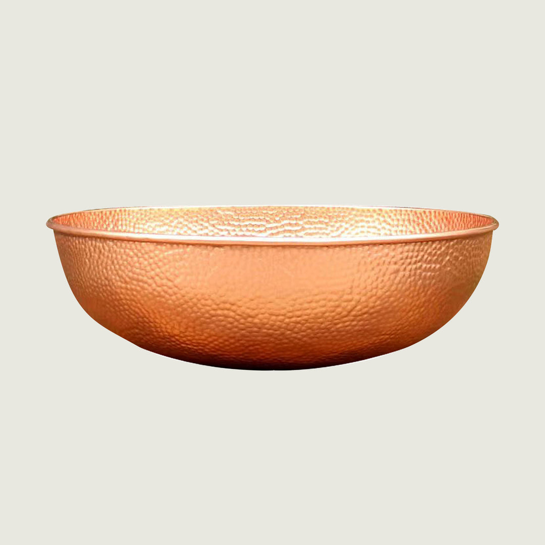 Nauxus Custom Copper Handmade Round Bathroom Sink RCB03-NX
