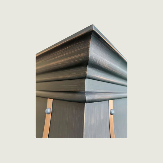 NAUXUS Handcrafted Custom Kitchen Copper Range Hood Wall/Island Mount,  HCW22PC