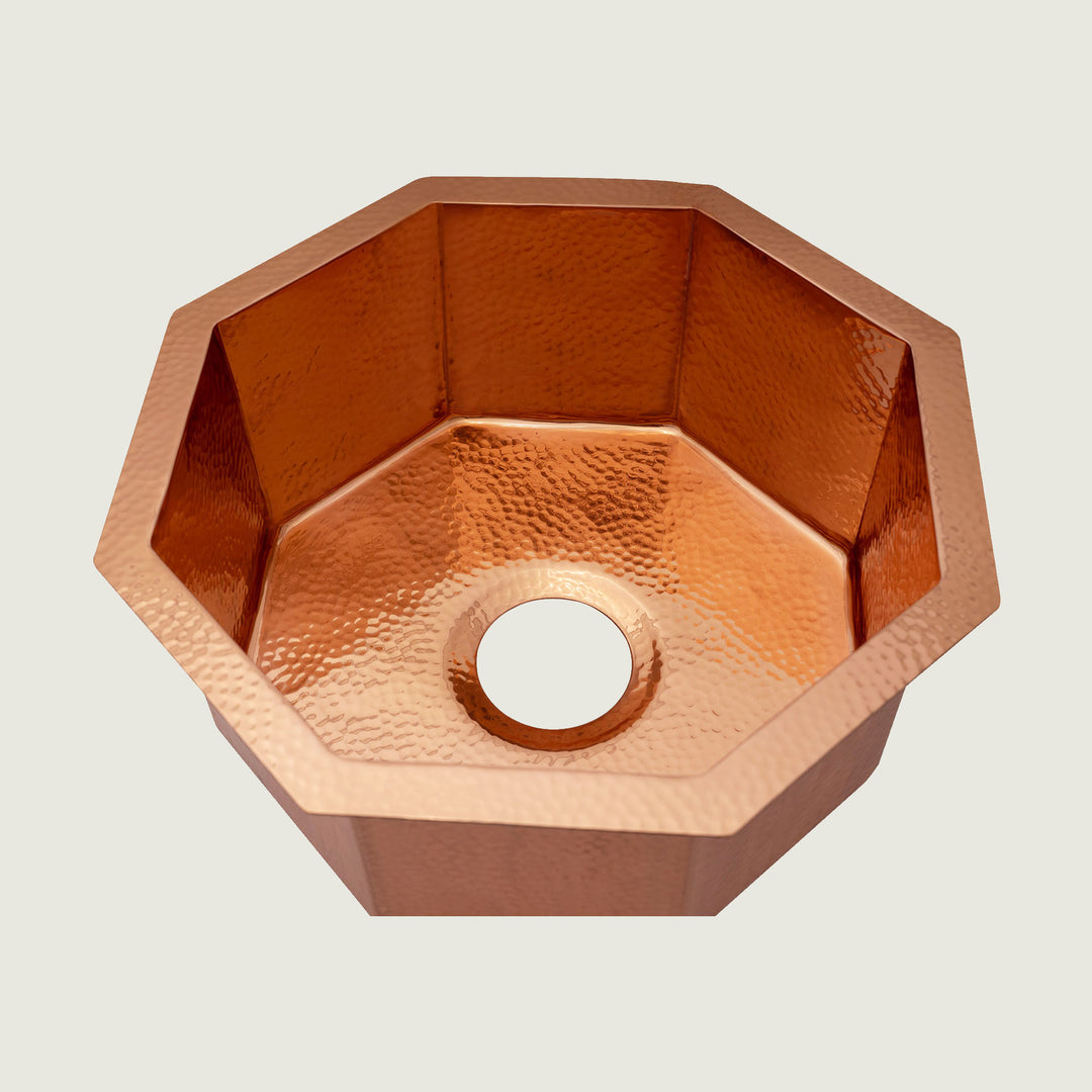 Nauxus Custom Handmade Copper Undermount Bar Sink RCB02-NX