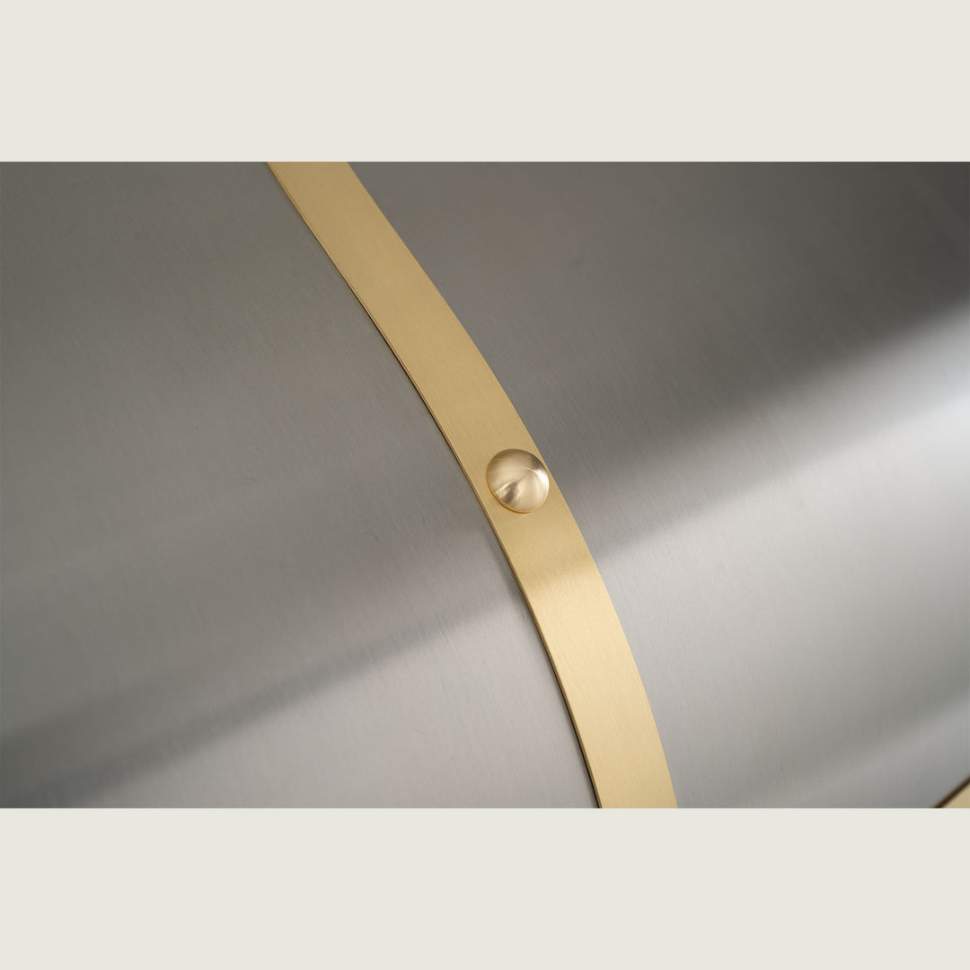 NAUXUS Handcrafted Stainless Steel Range Hood Wall/Island Mount, HSW41PBS-BK