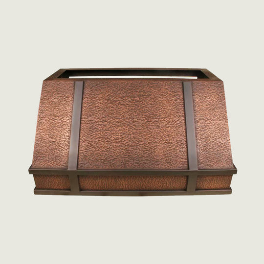 NAUXUS Handmade Copper Range Hood, Custom Kitchen Hood, Antique Copper Stove Vent Hood for Kitchen, HCI200F