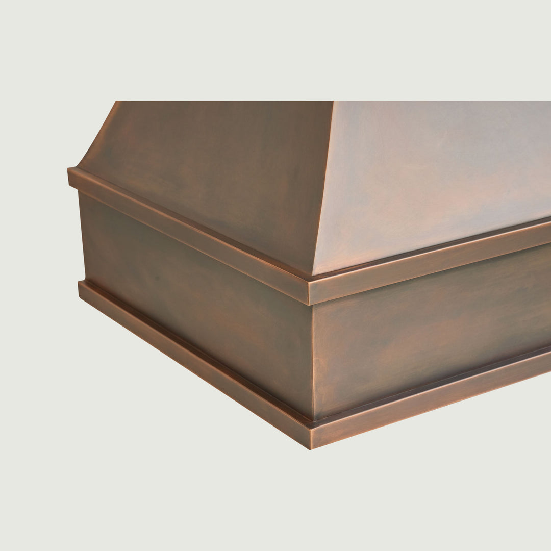 NAUXUS Handcrafted Copper Range Hood Wall/Island Mount,  HCW10T