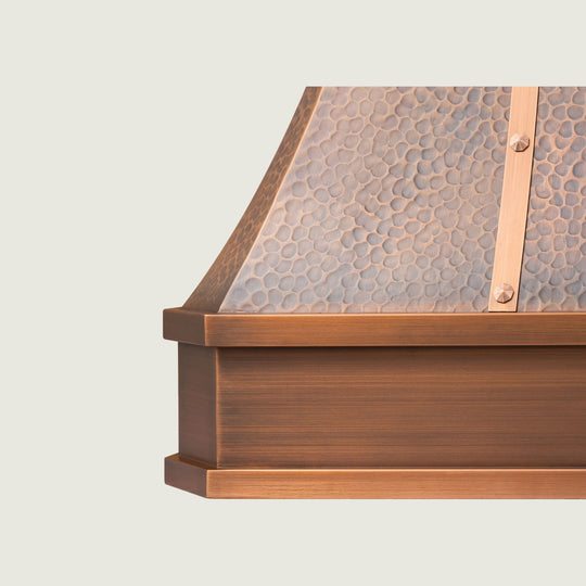 NAUXUS Handcrafted Copper Range Hood Wall/Island Mount,  HCW00BC