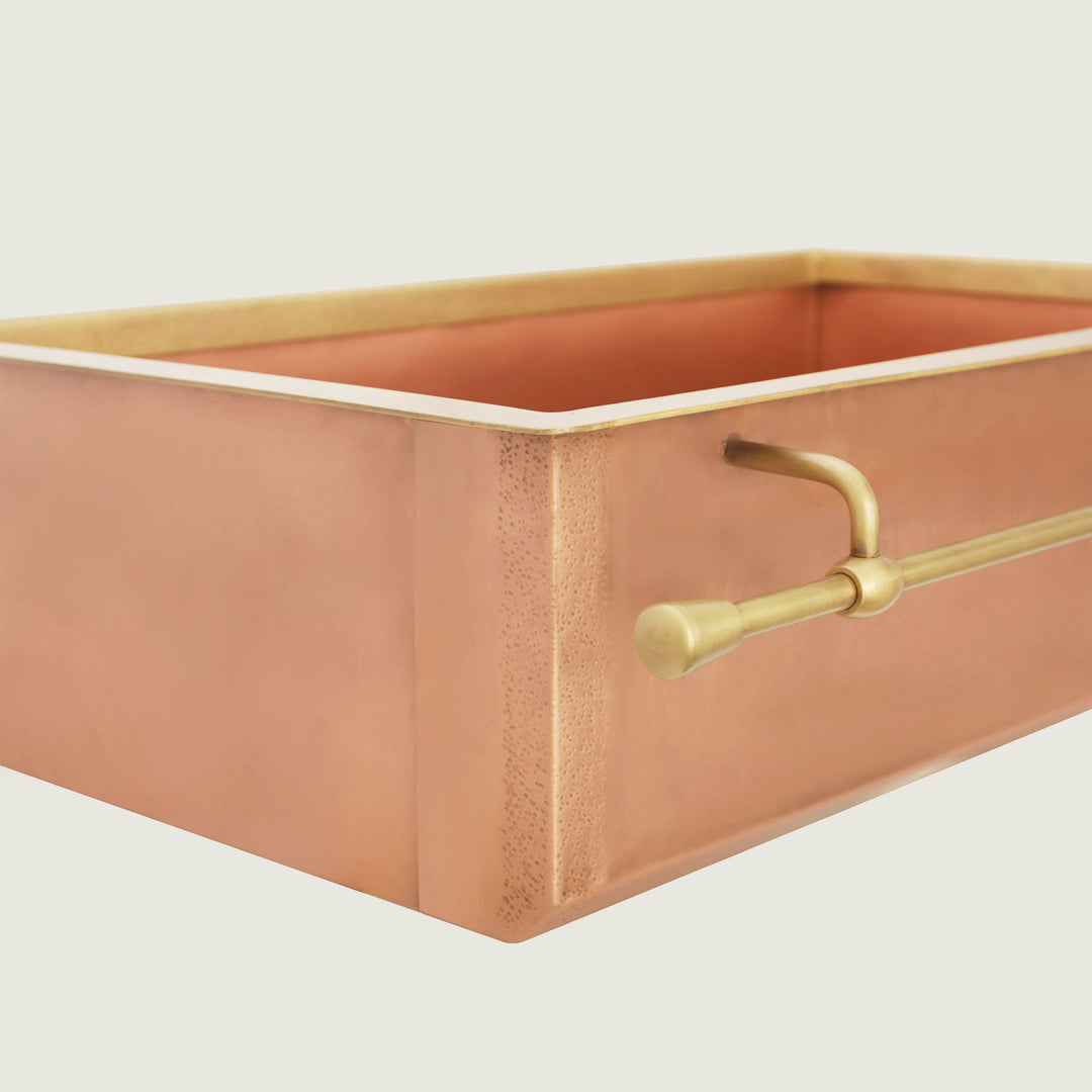 Nauxus Handmade Undermount Copper Kitchen Sink,  With Kitchen Basket Stainer , UDMK01-NX