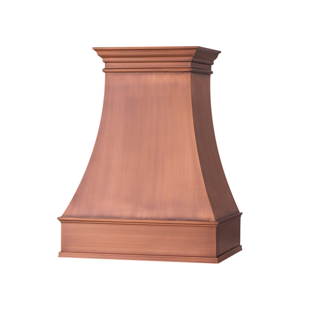 NAUXUS Handcrafted Copper Range Hood Wall/Island Mount,  HCW000T
