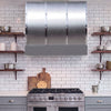 Box Custom Stainless Steel Range Hood with Riveted Straps