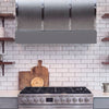 Box Custom Stainless Steel Range Hood with Riveted Straps