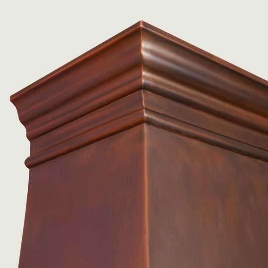 NAUXUS Handcrafted Copper Range Hood Wall/Island Mount,  HCW220C