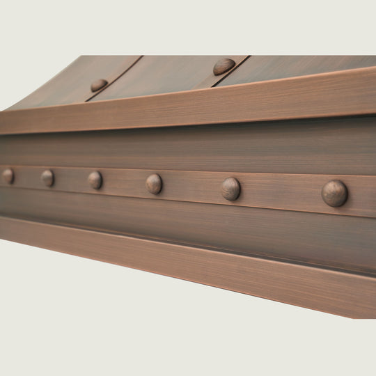 NAUXUS Handcrafted Copper Range Hood Wall/Island Mount,  HCW00PC