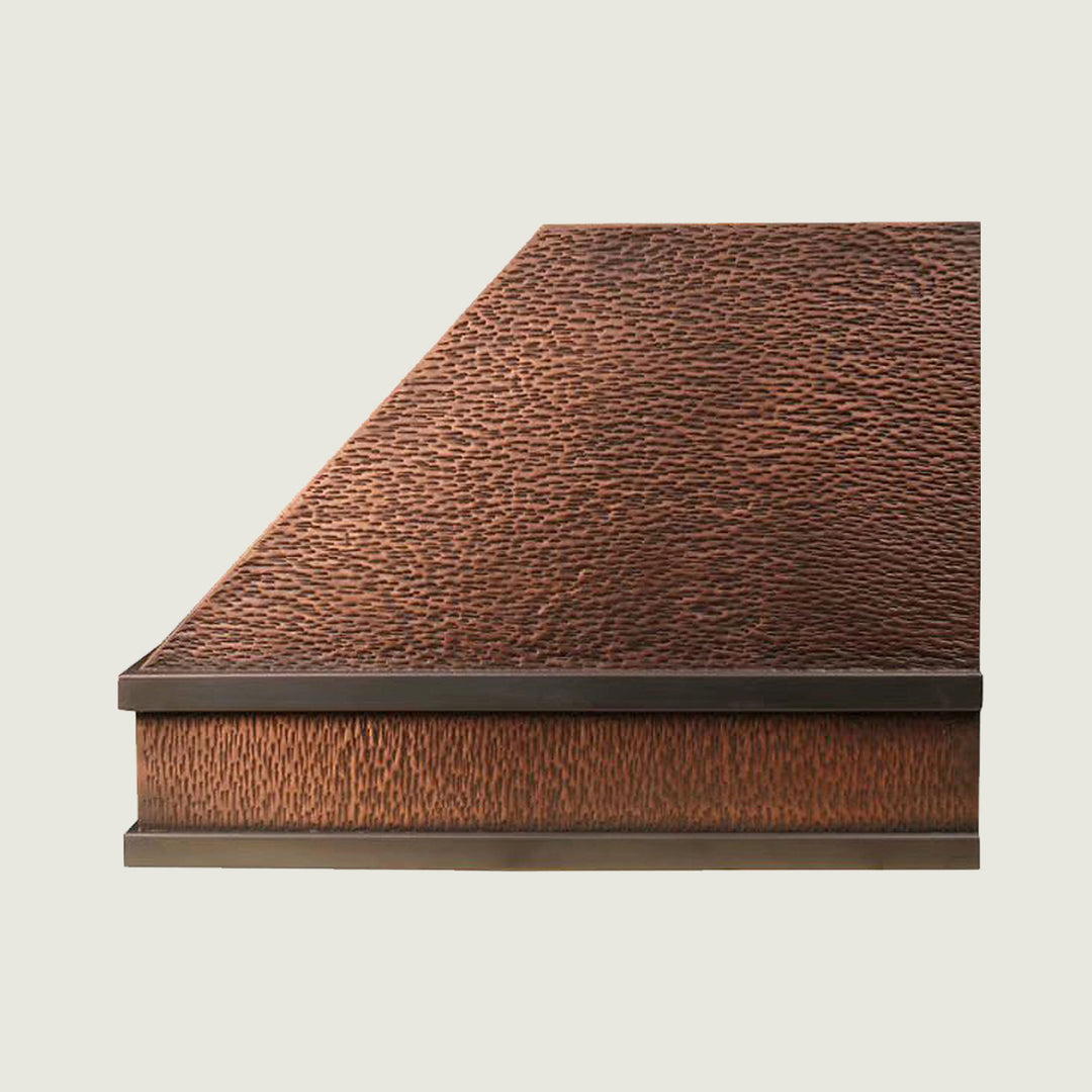 NAUXUS Handmade Copper Range Hood, Custom Kitchen Hood, Antique Copper Stove Vent Hood for Kitchen, HCI200F