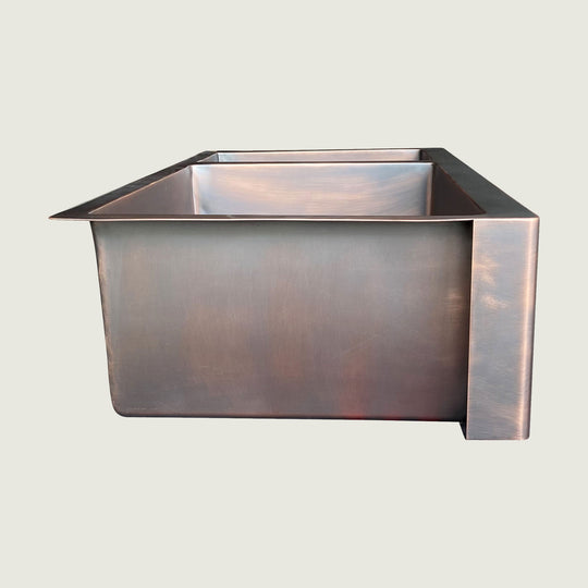 Nauxus Doble Bowl Handcrafted Custom Copper Farmhouse Kitchen Sink - FMHK06-NX