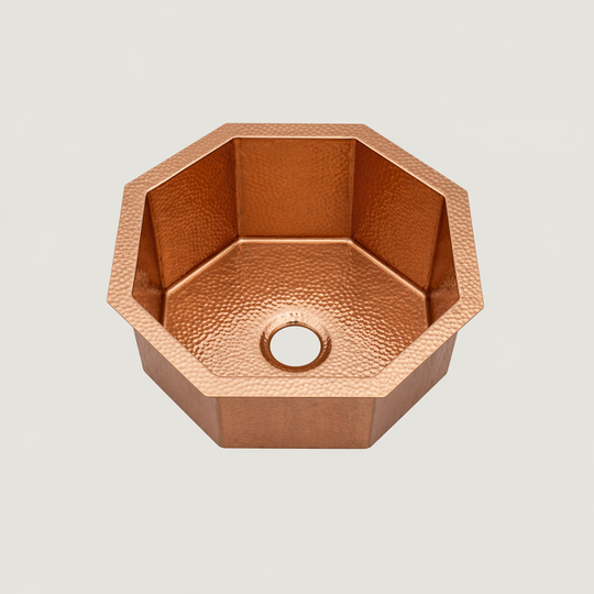 Nauxus Custom Handmade Copper Undermount Bar Sink RCB02-NX