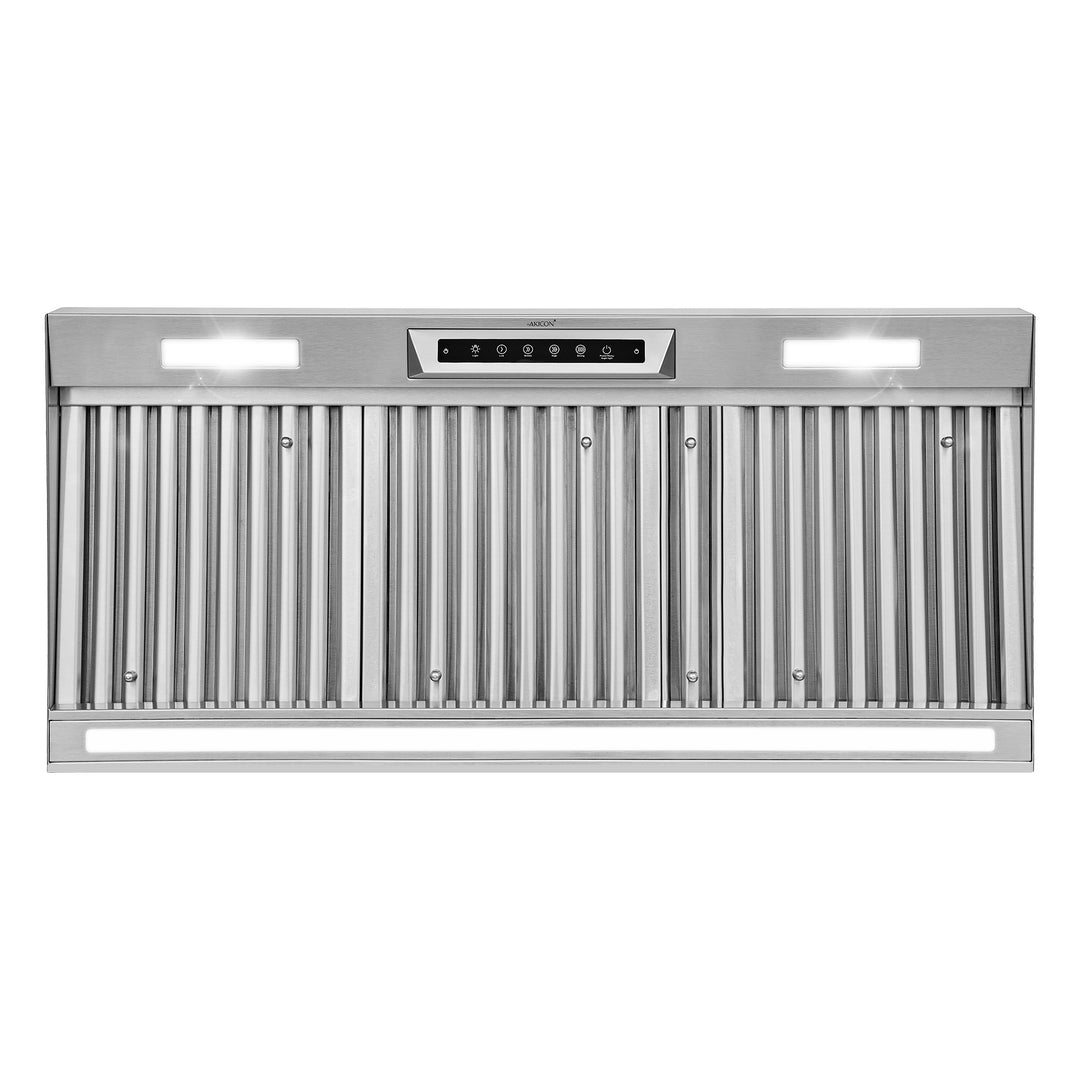 Nauxus 42" Built-In Range Hood Insert – 1200 CFM Stainless Steel Hood with Touch &amp; Gesture Control