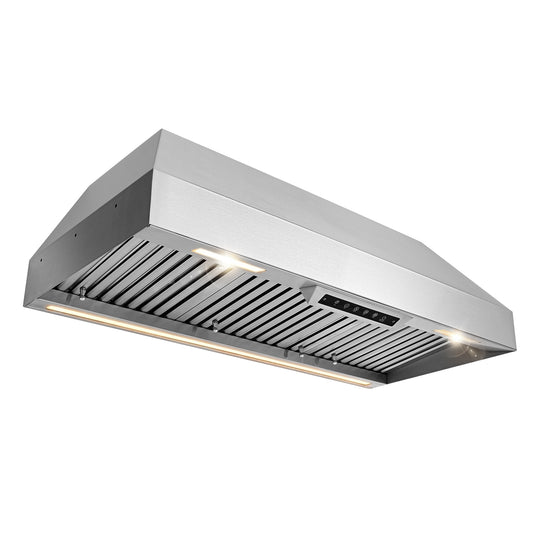 Nauxus 42" Built-In Range Hood Insert – 1200 CFM Stainless Steel Hood with Touch &amp; Gesture Control