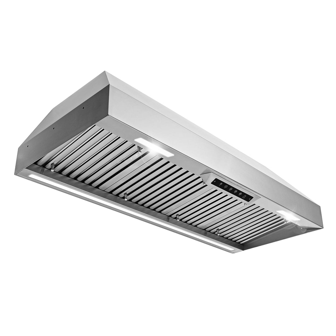 Nauxus 48" Built-In Range Hood Insert – 1200 CFM Stainless Steel Hood with Touch &amp; Gesture Control