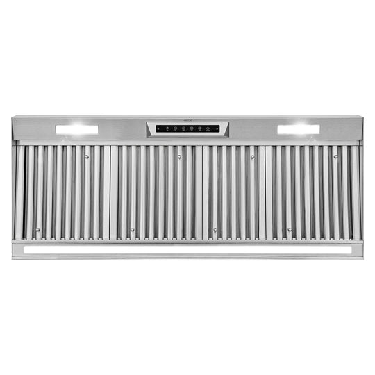 Nauxus 48" Built-In Range Hood Insert – 1200 CFM Stainless Steel Hood with Touch &amp; Gesture Control
