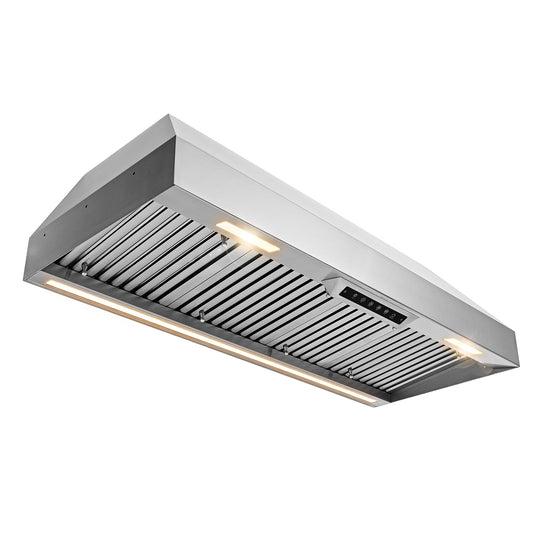 Nauxus 48" Built-In Range Hood Insert – 1200 CFM Stainless Steel Hood with Touch &amp; Gesture Control