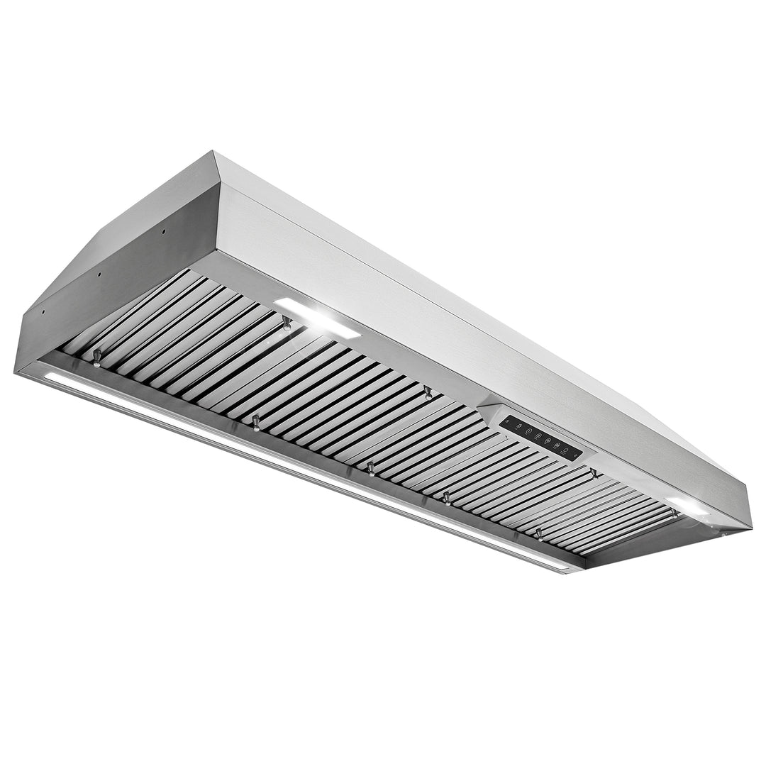 Nauxus 60" Built-In Range Hood Insert – 1200 CFM Stainless Steel Hood with Touch &amp; Gesture Control