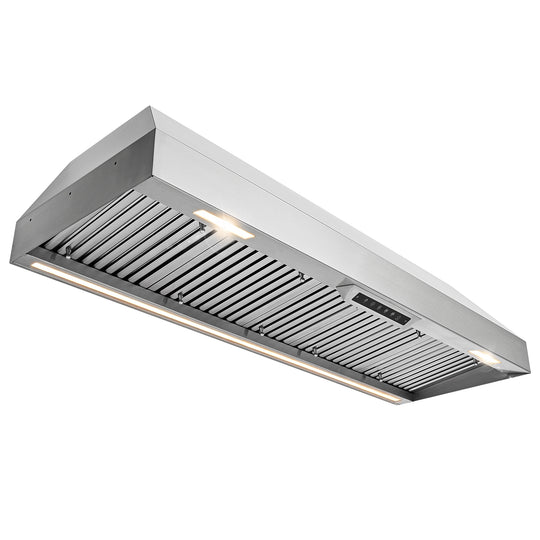 Nauxus 60" Built-In Range Hood Insert – 1200 CFM Stainless Steel Hood with Touch &amp; Gesture Control