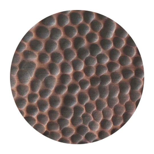 NX-Antique Copper Beehive Hammered, NAUXUS Handmade Copper Range Hood Color (Patina) Sample for Copper Range Hoods
