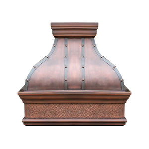 Bell Curve Apron Copper Range Hood With Custom Size