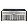 Black range hood insert