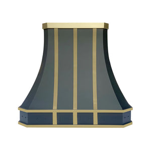 Black stainless steel kitchen range hood