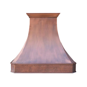 Classic Handcrafted Hammered Apron Copper Range Hood