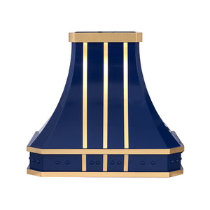 Cobalt Blue Stainless Steel Kitchen Range Hood